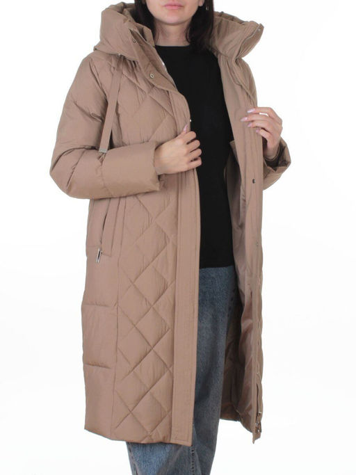 8353 BEIGE Пальто зимнее женское (200 гр. холлофайбер)