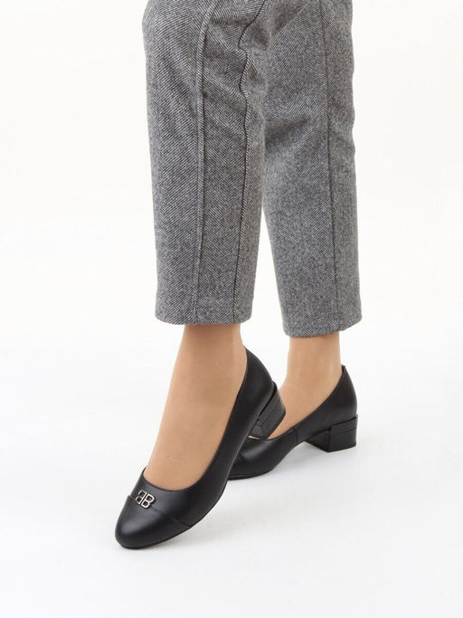 06-M47-4 BLACK Туфли женские (натуральная кожа)