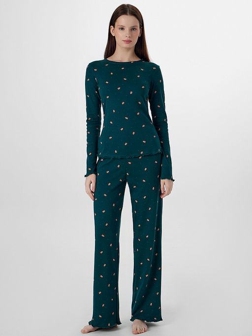 Комплект женский новогодний с узором