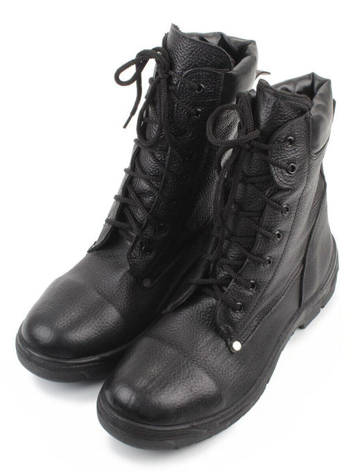 05-9010 BLACK Ботинки зимние мужские (натуральная кожа, искусственная кожа, искусственный мех)