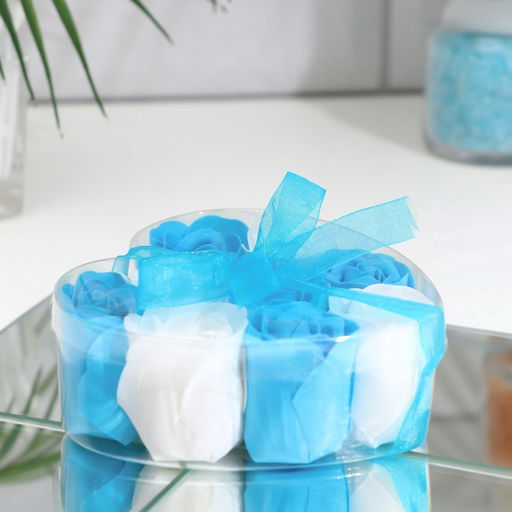 Мыльные розочки, синие и белые, набор 9 шт. - Simaland фото 2