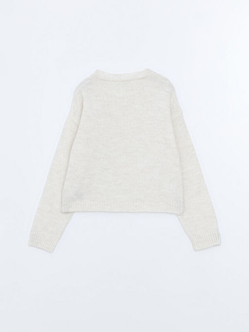 Bisiklet Yaka K?z ?ocuk Triko Kazak - Waikiki фото 3