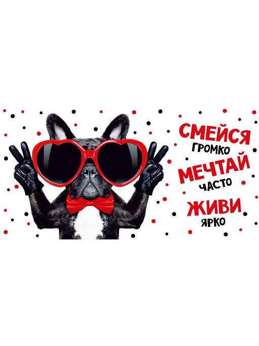 Цена за 10 шт.Конверт для денег OPTIMA "Смейся много..." (1-04-0556) "Крутая собака"