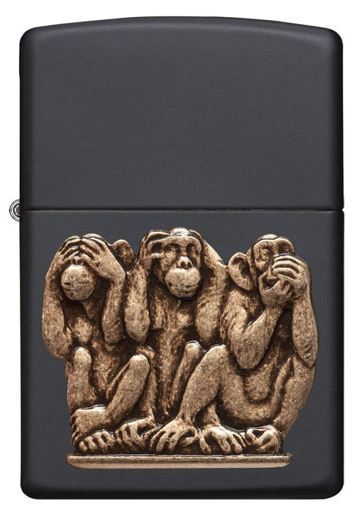 Зажигалка CZIPPO Три обезьяны | Three Monkeys 29409  фото 2