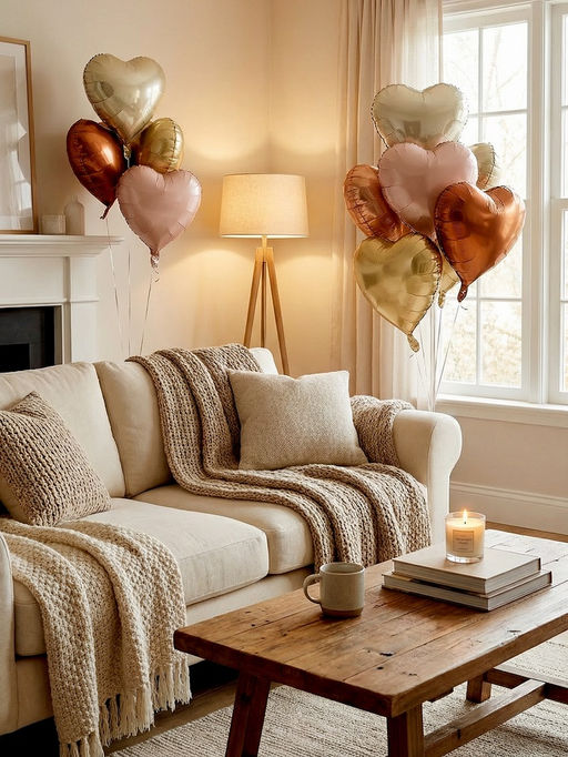 Цена за 2 шт.Воздушные шары фольгированные 17 Сердце, шоколадный сатин, набор 5 шт. - Страна карнавалия фото 10