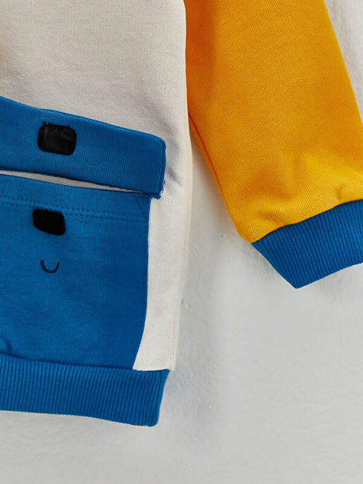 Uzun Kollu Bask?l? Erkek Bebek Hoodie - Waikiki фото 3