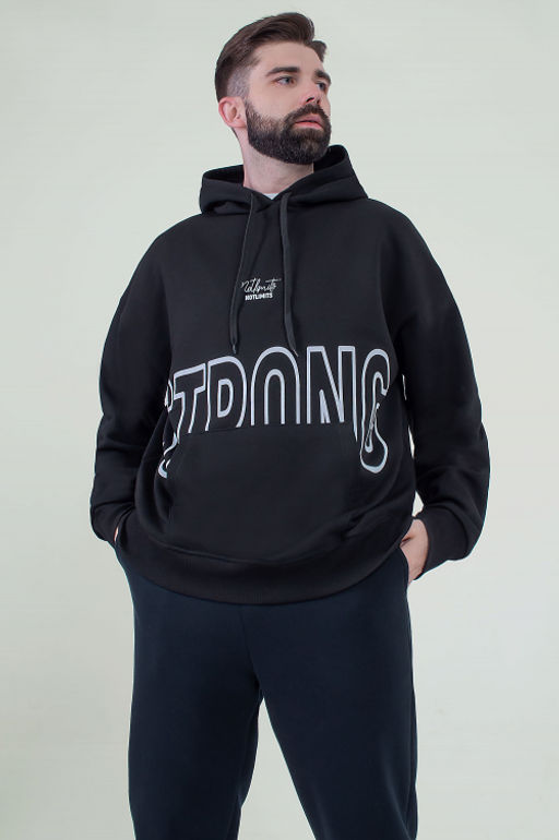 Арт. 6589 Толстовка мужская 46-54 (5 шт) Цвет:черный