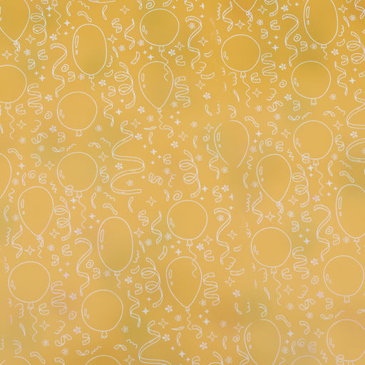 Цена за 10 шт. Бумага упаковочная глянцевая двусторонняя «Зверята с шарами», 100×70 см