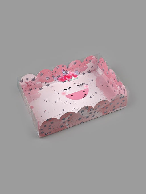 Цена за 5 шт. Коробка для печенья, кондитерская упаковка с пластиковой крышкой, «Чудесных мгновений», 20×30×8 см