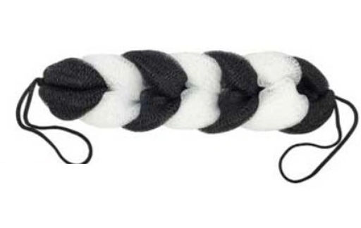 Цена за 3 шт. Мочалка косичка "Tressy", цвет черный, 26*6.5см / 70 гр