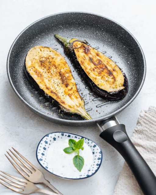 Сковорода-гриль Готовить легко Stone Gray несъемная ручка, 24 см - Нева металл посуда фото 5