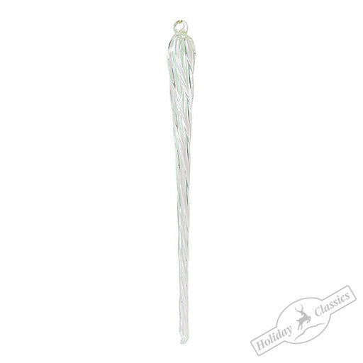 Сосулька витая голографическая (стекло) 1,5х1,5х20 см