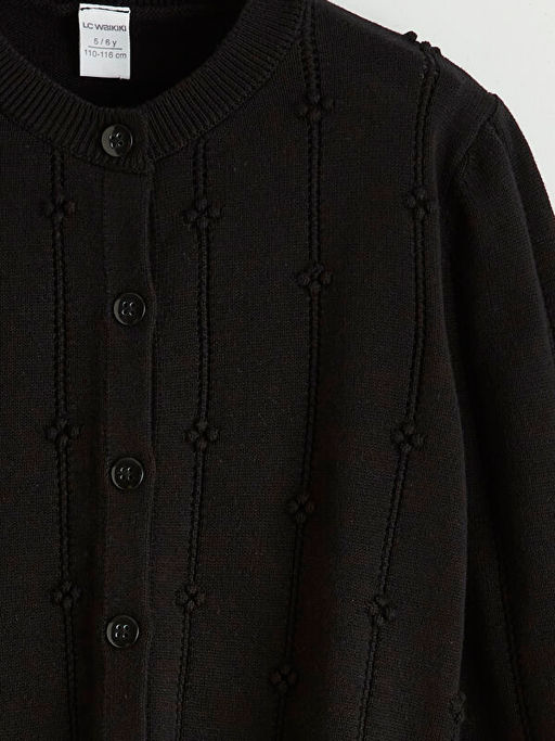 Bisiklet Yaka Ajurlu K?z ?ocuk Triko H?rka