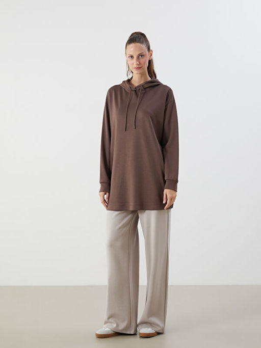 D?z Oversize Kad?n Hoodie