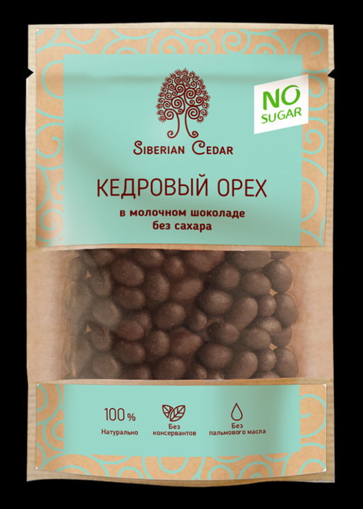 Ядро кедрового ореха в молочном шоколаде без сахара, 60 г - Сибирский кедр фото 5