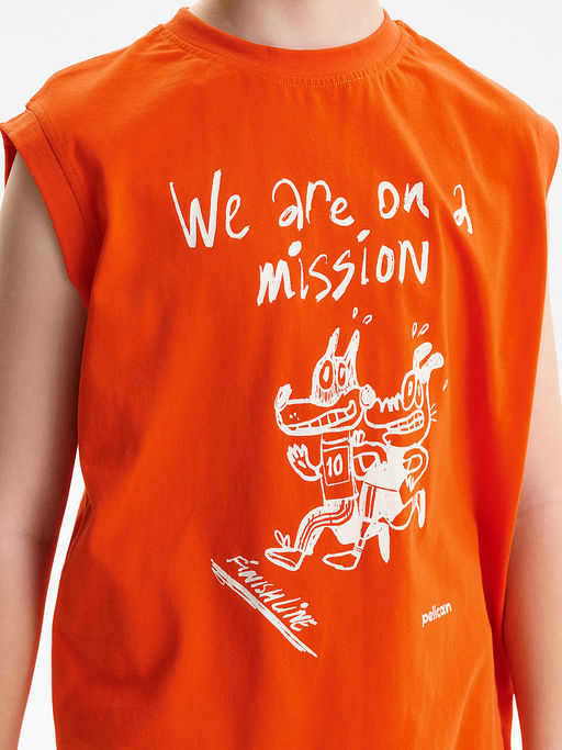 PELICAN, майка для мальчиков, Красный  фото 3