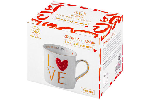 Кружка 310 мл 12*8,5*9 см LOVE NEW BONE CHINA - Elan gallery фото 7