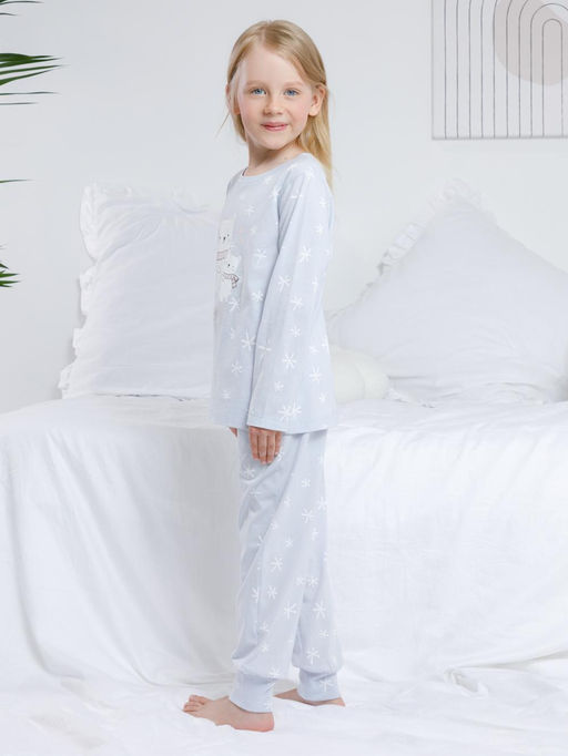 К 1637/голубой хрусталь,первые снежинки пижама дет