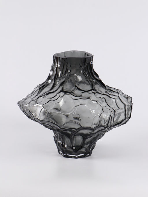 Ваза «Джино», 21×25 см, стекло, чёрная