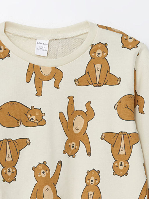 Bisiklet Yaka Uzun Kollu Bask?l? Erkek Bebek Pijama Tak?m? - Waikiki фото 3