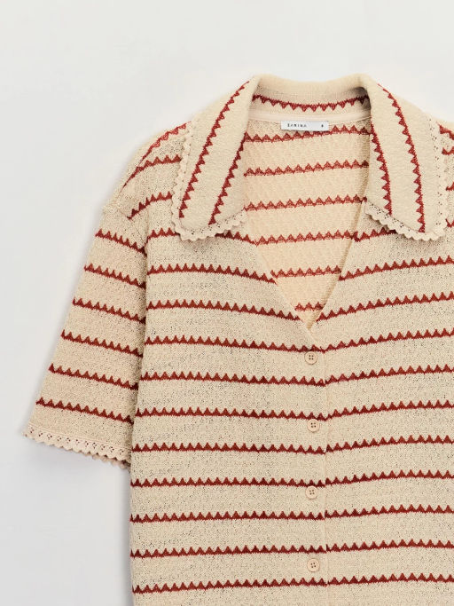 Рубашка свободного кроя в полоску ZR2605023406-265 / Zarina