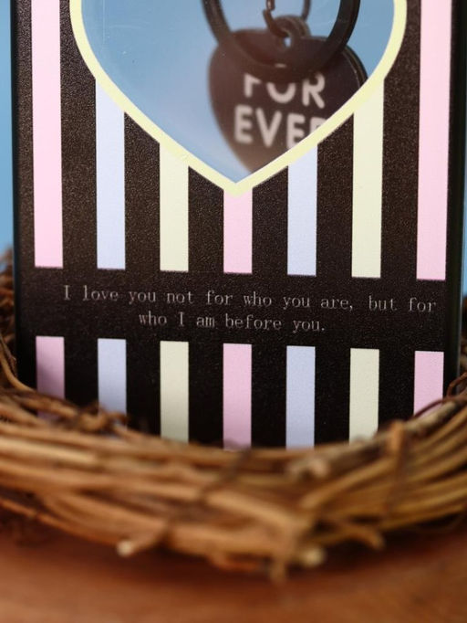 Футляр для карт с брелоком "Forever love", black