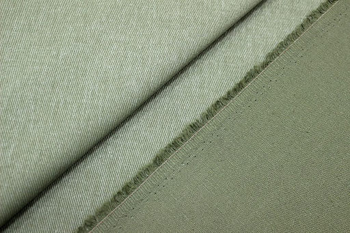 Джинс с ворсом цв.Винтажно-эвкалиптовый, ш.1.48м, хлопок-100%, 330гр/м.кв - Купава фото 3