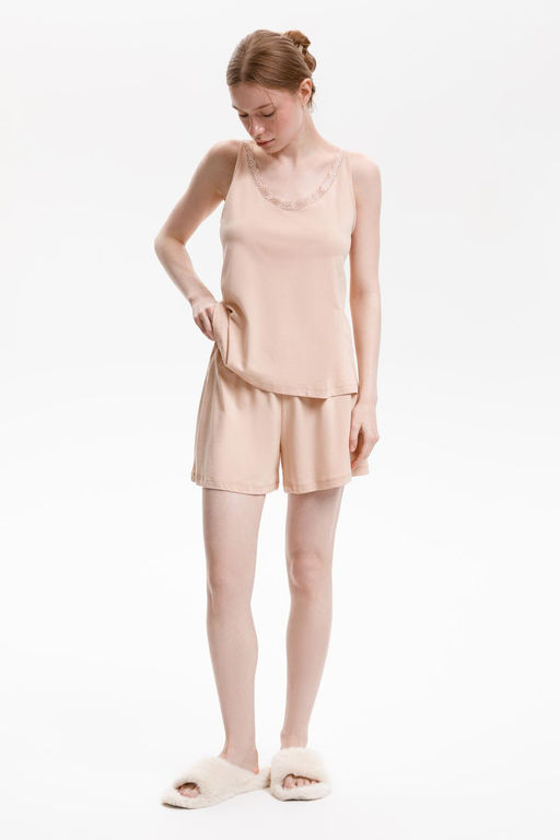 Е 20152/нюдовый беж пижама жен