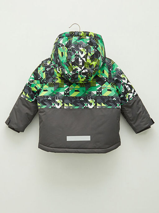 Kap??onlu Uzun Kollu Bask?l? Erkek Bebek Mont - Waikiki фото 2