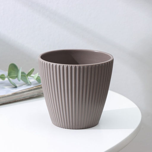 Кашпо для цветов «Рифф», пластик, 450 мл, МИКС