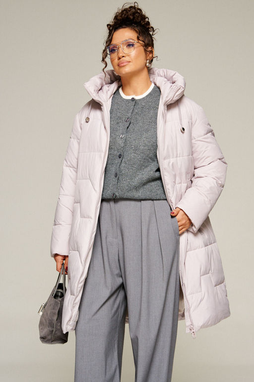 Пальто Beautiful Free 8018-Р жемчужный