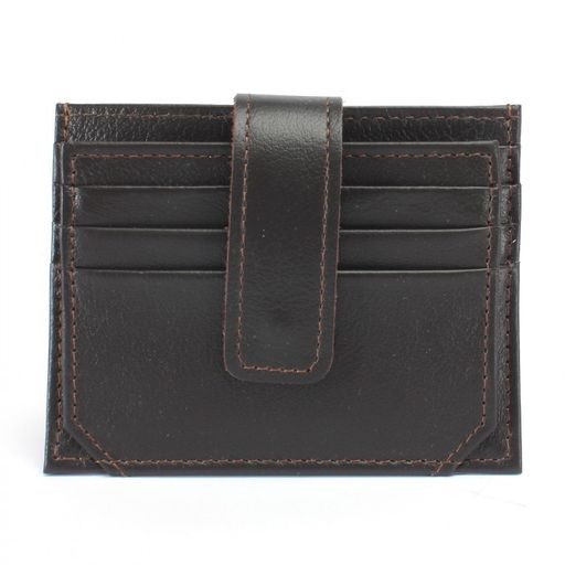 Визитница-кардхолдер Croco-ВК-206 н/к, 1отд, 12карм, коричневый матовый (5) 238505