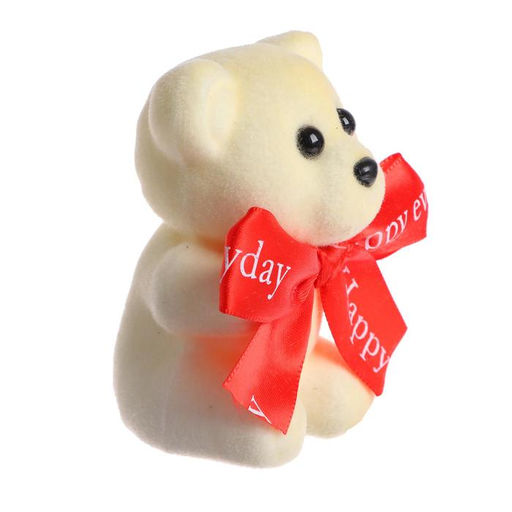 Цена за 6 шт. Игрушка из пенопласта Мишка с бантом, 9.5 см - Simaland фото 2