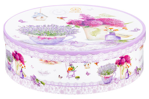 Чайн. наб. 12 пр. 300 мл "Лаванда" на ножке, NEW BONE CHINA