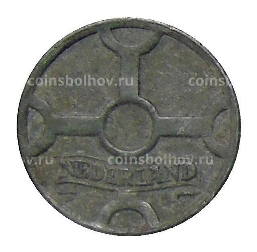 Монета 1 цент 1942 года Нидерланды