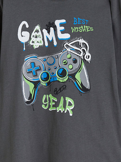 Bisiklet Yaka Erkek ?ocuk Pijama Tak?m?