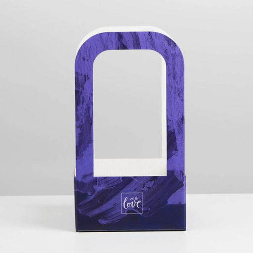 Коробка-переноска для цветов С любовью, 12 12 22 см - Дарите счастье фото 3