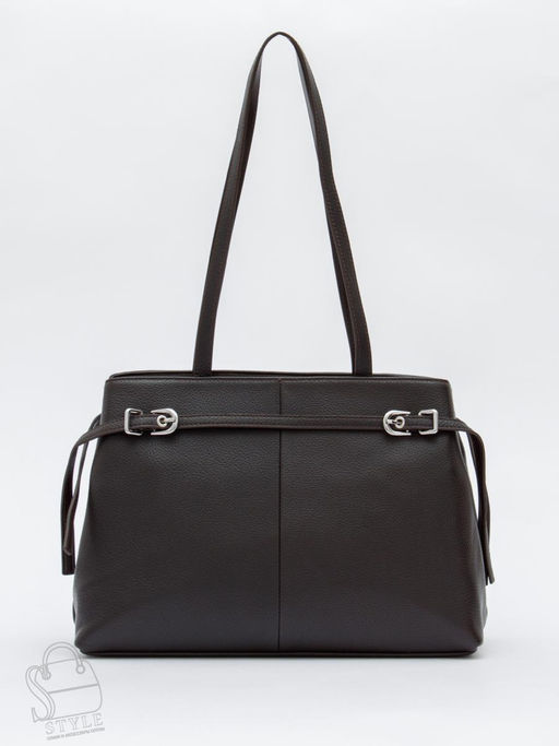 Сумка женская кожаная 8021-2S coffee Velina Fabbiano-Safenta