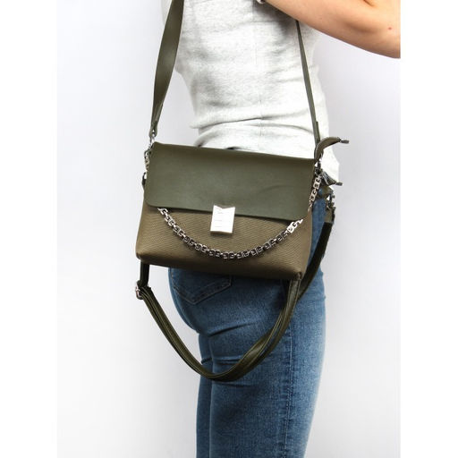 Сумка женская искусственная кожа XHD-6039, 1отд, 2плеч/рем, хаки SALE 263262