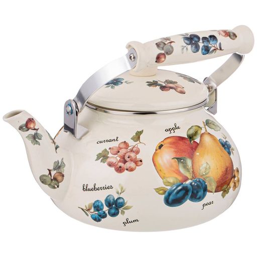 ЧАЙНИК AGNESS ЭМАЛИРОВАННЫЙ СЕРИЯ ФРУКТЫ 2,5 Л  фото 3