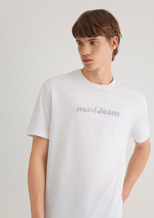 Mavi Jeans Bask?l? Beyaz Tisort  фото 2