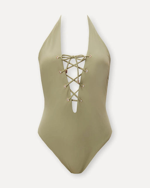 Зеленый купальник со шнуровкой - Deseo фото 9