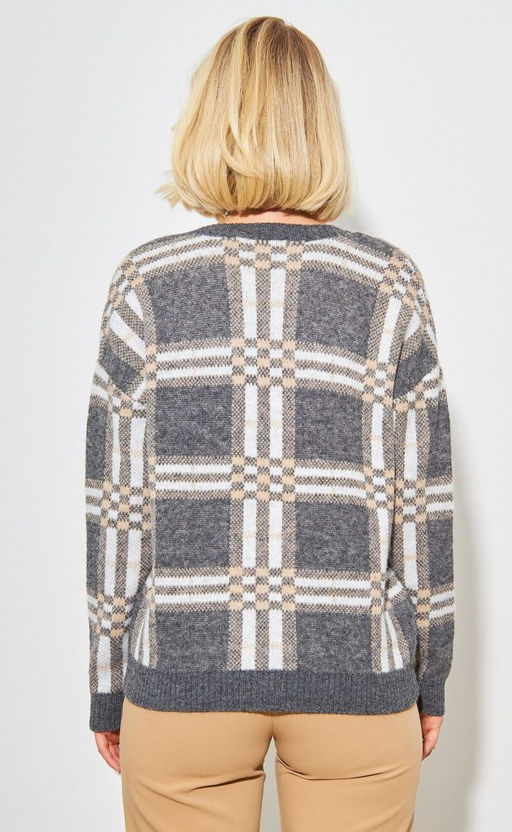 Пуловер P322-15804 grey - Fine joyce фото 6