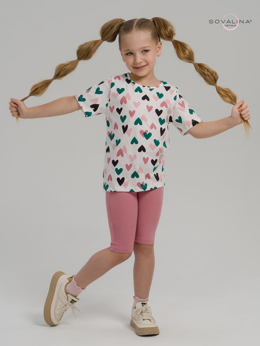 Костюм Актив зеленые сердечки-сухая роза - Sovalina фото 8