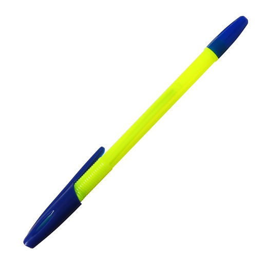 Набор ручек шариковых 8 шт. LANCER Office Style 820 узел 1.0 синий, корп. желт неон  фото 2