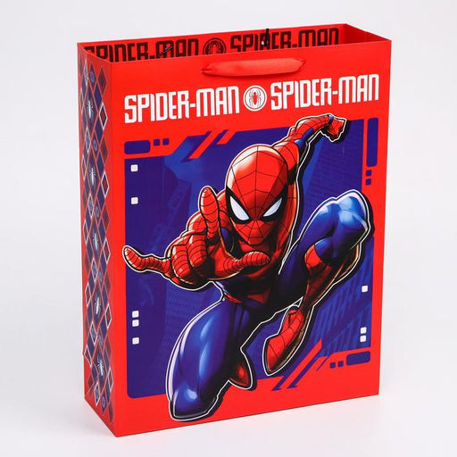 Пакет ламинат вертикальный Spider-Man, Человек-паук, 31х40х11 см