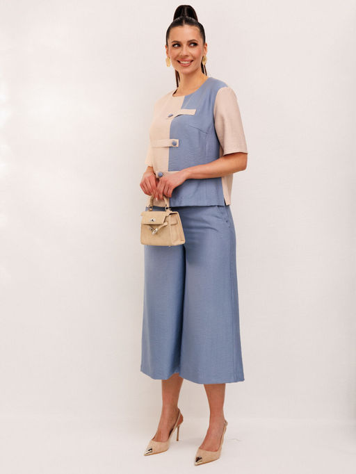 Костюм Galean Style 1007 голубой с бежем