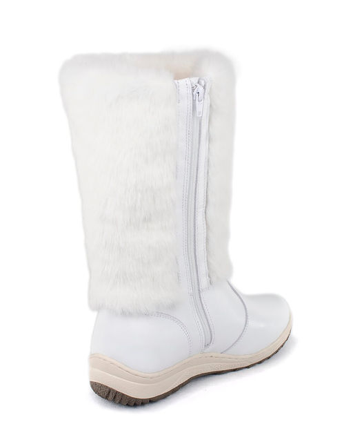 Унты женские на литой подошве., Белые.Молния