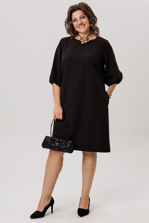 Платье ANELLI 1792 лепесток черной мальвы  фото 9