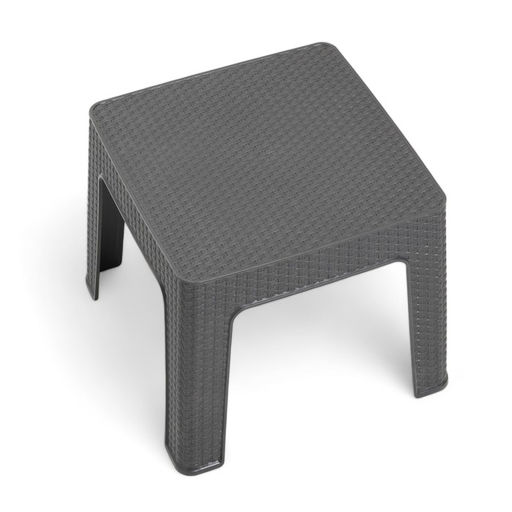 Столик кофейный «Ротанг», 44×44×41 см, пластиковый, цвет антрацит